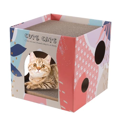 Kratzbett für Katzen, doppellagiges Kratzbrett aus Pappe, Spielhaus für Haustiere mit abnehmbarem Kratzbrett für Kätzchen, Hamster, Chinchillas und Kaninchen Kratzbett für Katzen, doppellagiges Kratzbrett aus Pappe, Spielhaus für Haustiere mit abnehmbarem Kratzbrett für Kätzchen, Hamster, Chinchillas und Kaninchen von Genérico