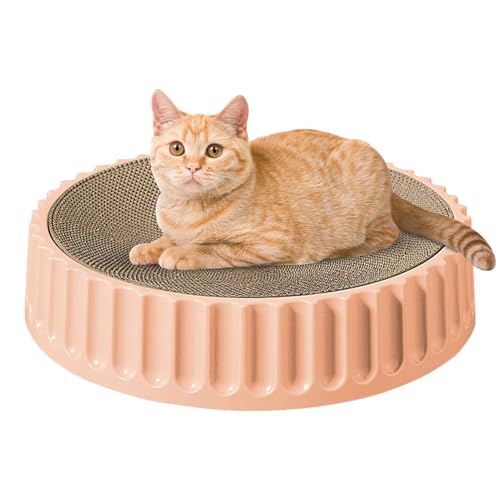 Kratzkissen für Katzen, langlebig, rund, aus Karton für Kratzbäume mit hoher Dichte, langlebige und umweltfreundliche Kratzpads für Katzen im Innenbereich von Genérico