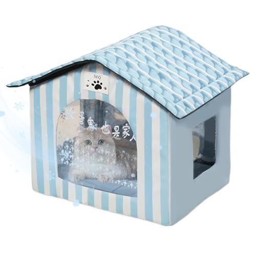 Kühlende Katzenhütte – isoliertes Bett für den Außenbereich mit Eisbeutel | Sommerunterstand für Hof, Terrasse, Balkon, Garten, Wohnzimmer im Freien von Genérico