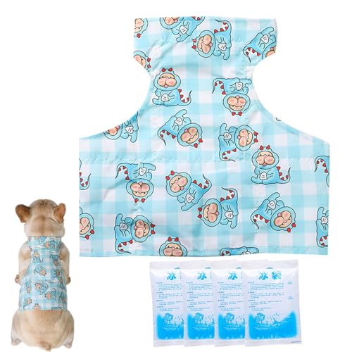 Kühlweste für Hunde, Sommerbekleidung aus Eisseide, atmungsaktiv, Premium für Hunde, schnelltrocknend, ideal für Aktivitäten im Freien von Genérico