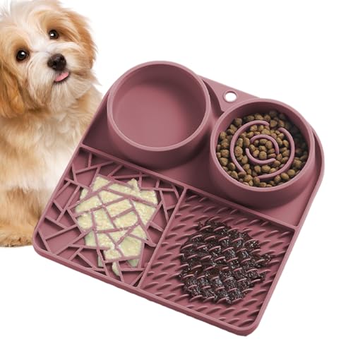 Langsame Fütterungsmatte für Hundefutter, Silikonmatte für Hunde, Schüssel und Saugnäpfe für eine sichere Fütterung, Leckmatte P von Genérico