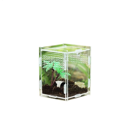 Lebensraumgehege - Transparente Acrylbox, belüfteter Tank | Kletterreptilienbehälter, leichtes Terrariumunterkunft, Reproduktionskäfig, Aliment-Fall Lebensraumgehege - Transparente Acrylbox, belüfteter Tank | Kletterreptilienbehälter, leichtes Terrariumunterkunft, Reproduktionskäfig, Aliment-Fall von Genérico