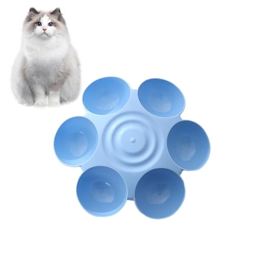 Mehrere Futternäpfe – Rutschfestes Futtergitter mit 6 Raster für Haustierfutter | sicheres und langlebiges Design mit Blütenblättern für Katzen im Innenbereich – Promue Mehrere Futternäpfe – Rutschfestes Futtergitter mit 6 Raster für Haustierfutter | sicheres und langlebiges Design mit Blütenblättern für Katzen im Innenbereich – Promue von Genérico