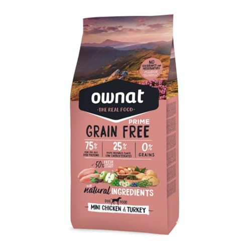 OW Nat GF Prime Mini Chicken & Turkey 400 g - Getreidefreies Futter für ausgewachsene Hunde Mini von Genérico