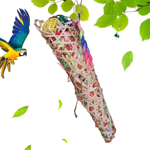 Paper Sparrow Rattan-Ball mit Haken, Zubehör für kleine Wellensittiche, Vogelkäfig-Zubehör, Korb von Genérico