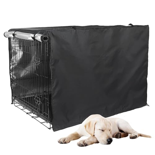 Pet Kennel Sunshade – 107 x 72 x 77 cm Abdeckung für Hundekästen mit Doppeltür | Winddichte Abdeckung für Hundehütten für Drahtseile von Genérico