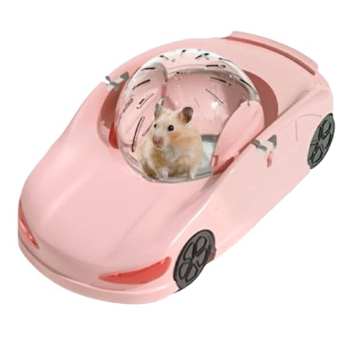 Rennball für Hamster, leises Radfahrzeug für Hamster, lustiger Hamsterball, transparentes Spielzeug, interaktives Spielzeug mit rotierendem Ball für Tiere von Generico