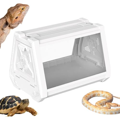 Reptilien-Tank, Reptilien-Terrarium, multifunktionaler Lebensraum für Bartdrachen, erweitert das Sichtfeld, trapezförmiges Design, Reptilienlebensraum für Einsiedlerkrebse von Genérico