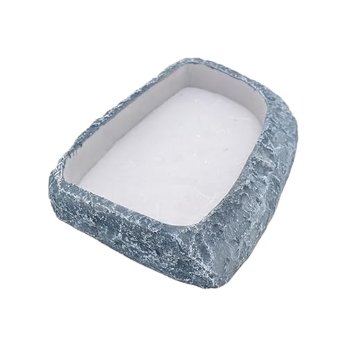 Reptilien-Wasserschale, Reptilien-Wasserschüssel, Futterzubehör für Reptilien-Terrarien, Zubehör aus Harz, für Einsiedlerkrebse, Chamäleon, Gecko, Barbudo-Drache von Genérico