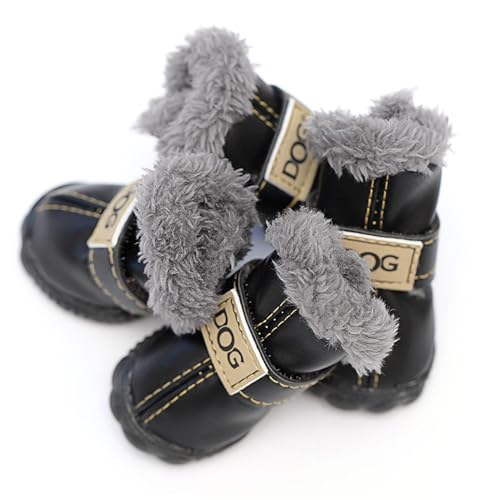 Schneestiefel für Haustiere, Schneestiefel für Hunde, ohne Rutschen, Winterstiefel aus Plüsch, warme Stiefel, Hundeschuhe, von Genérico