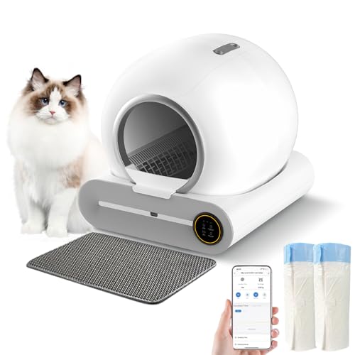 Selbstreinigende Katzentoilette, 65 l, selbstreinigend, automatische Katzentoilette mit Display-Steuerung und WLAN-Steuerung, integrierter Sicherheitsschutz, für Katzen Selbstreinigende Katzentoilette, 65 l, selbstreinigend, automatische Katzentoilette mit Display-Steuerung und WLAN-Steuerung, integrierter Sicherheitsschutz, für Katzen von Genérico