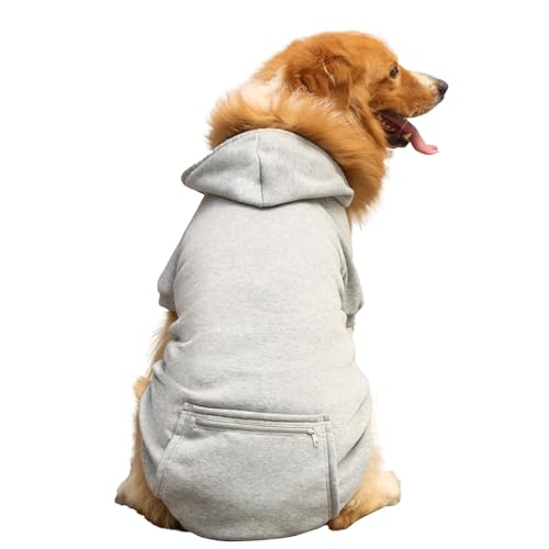 Spaziergang für Hunde: Kapuzenpulli für große Hunde, warmes Sweatshirt für Hunde mit Tasche, selbstklebendes Sweatshirt für Haustiere, modische Puppenkleidung zum Spazierengehen, gemütlich von Genérico