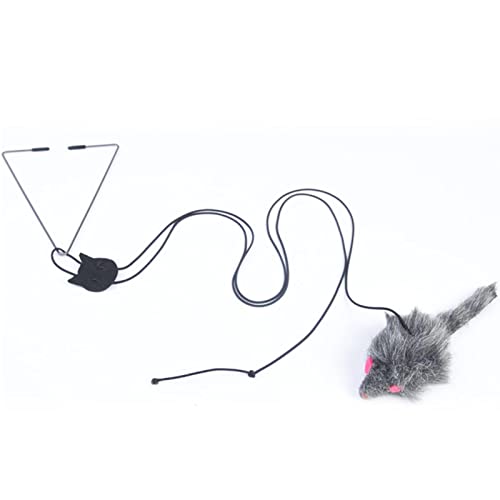 Springendes Mausspielzeug, einziehbare Plüschmäuse mit verstellbarer Schnalle für Katzen, interaktives Spielzeug mit Maus und Seil für Katzen und Kätzchen, lustiges und attraktives Spielzeug P Springendes Mausspielzeug, einziehbare Plüschmäuse mit verstellbarer Schnalle für Katzen, interaktives Spielzeug mit Maus und Seil für Katzen und Kätzchen, lustiges und attraktives Spielzeug P von Genérico