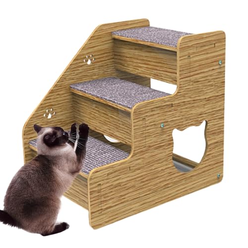 Stufen des Hundebetts – 3 Ebenen Haustiertreppen und Rampe für mittelgroße / kleine Hunde, alte Katzen - Hundetreppe / Katze, Holz, rutscht nicht für Betten und Autos, Cam-Sofa Stufen des Hundebetts – 3 Ebenen Haustiertreppen und Rampe für mittelgroße / kleine Hunde, alte Katzen - Hundetreppe / Katze, Holz, rutscht nicht für Betten und Autos, Cam-Sofa von Genérico