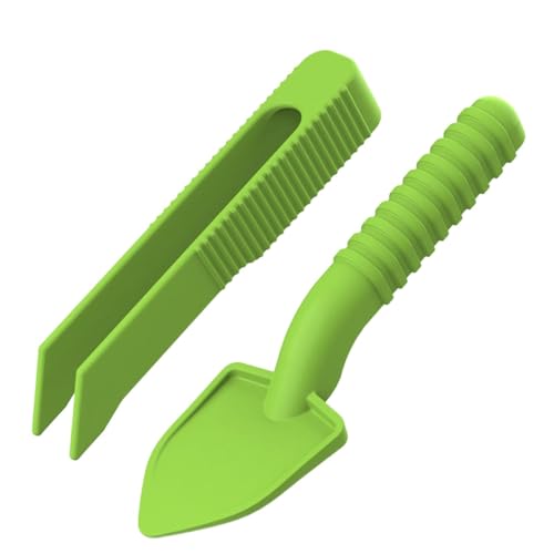 Terrarienpinzette, Reptilienpinzette, Futterset für Reptilien, Eidechsenfütterung, Schaufel, Reinigungswerkzeug für Reptilien, Eckschaufel für Bettwäsche Paar von Genérico