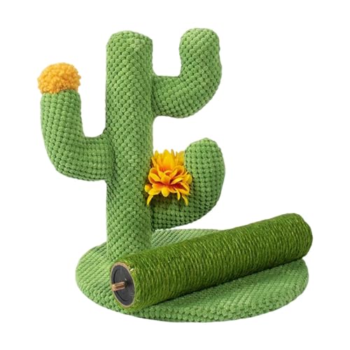 Torre Cactus Cat Scratcher mit 3 Polen, lustiger Baum für Indoor-Aktivitäten, langlebiger für Kätzchen und Unterhaltung im Innenbereich, sicher und von Genérico