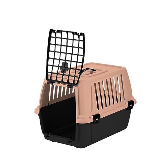 Transportbox für Katzen oder kleine Hunde, Versand 24 Stunden – Bequeme Hundehütte für den Transport von Haustieren im Zug, Auto und Flugzeug | 46 x 32 x 34 cm | leicht und robust (Rosa) von Genérico
