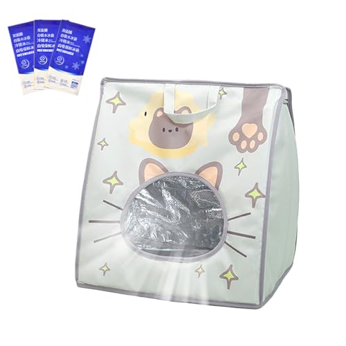 Transporttasche für Katzen, Transportkoffer mit integriertem Eispack, belüftet, tragbar, für den Transport mit Fahrrad, Flugzeug, Wandern, Outdoor, Auto, Innenbereich von Genérico