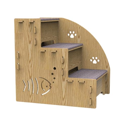 Treppensteigen Für Hundesofas: Holz-Treppe 3 Stufen Für Bett, Treppen Mit Haustierrampen, Hundetreppen Geeignet Für Kleine Hunde Treppensteigen Für Hundesofas: Holz-Treppe 3 Stufen Für Bett, Treppen Mit Haustierrampen, Hundetreppen Geeignet Für Kleine Hunde von Genérico