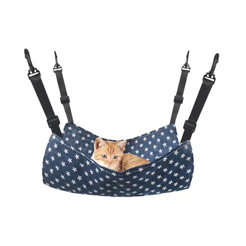 Verstellbare Katzenhängematte, Katzenhängematte, weiches Hängebett für Frettchen, Kätzchen, Welpen, atmungsaktives doppelseitiges Schaukelbett für Mäuse, Welpen, Hamster, Dom Katzen Verstellbare Katzenhängematte, Katzenhängematte, weiches Hängebett für Frettchen, Kätzchen, Welpen, atmungsaktives doppelseitiges Schaukelbett für Mäuse, Welpen, Hamster, Dom Katzen von Genérico