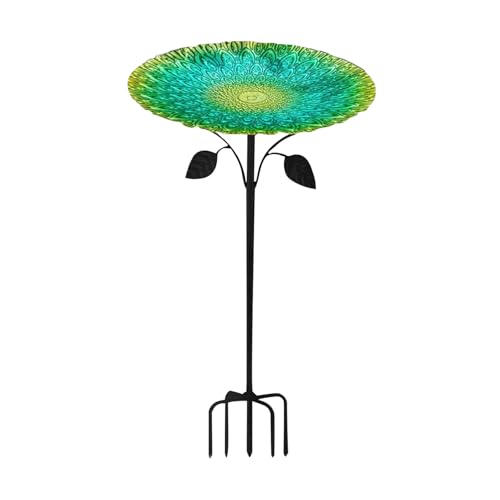Vogelbad für den Garten, Tränke und Vögel, stehend, aus Metall, multifunktionaler Behälter für Papageien, Haustierbedarf für Balkon, Garten, Hof, Terrasse Vogelbad für den Garten, Tränke und Vögel, stehend, aus Metall, multifunktionaler Behälter für Papageien, Haustierbedarf für Balkon, Garten, Hof, Terrasse von Genérico