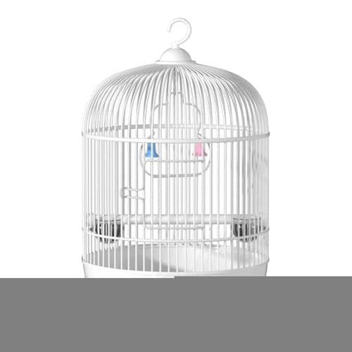 Vogelkäfig, tragbar, Eisen, tragbar, für Reisen, kleine Vögel, rund, Papageienkäfig, Handlauf, Käfig, Transportbox von Genérico