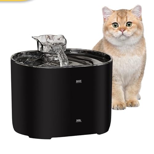 Wasserbrunnen für Katzen, Katzentränke, 2,2 Liter Fassungsvermögen, leise, mit Filter, Wasserpumpe und EU-Adapter im Lieferumfang enthalten. Garantiert BPA-frei. Schwarz, Einheitsgröße Wasserbrunnen für Katzen, Katzentränke, 2,2 Liter Fassungsvermögen, leise, mit Filter, Wasserpumpe und EU-Adapter im Lieferumfang enthalten. Garantiert BPA-frei. Schwarz, Einheitsgröße von Genérico