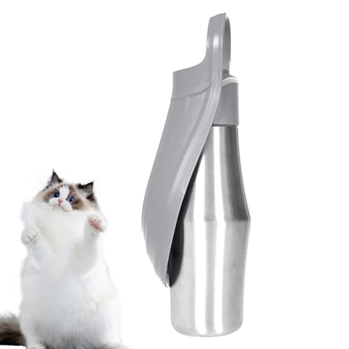 Wasserflasche für Hunde bei Spaziergängen, tragbarer Wasserspender mit Schüssel, tragbarer Edelstahlbehälter mit 0,75 l Tränke für Wandern, Camping, Reisen, Katzen Wasserflasche für Hunde bei Spaziergängen, tragbarer Wasserspender mit Schüssel, tragbarer Edelstahlbehälter mit 0,75 l Tränke für Wandern, Camping, Reisen, Katzen von Genérico
