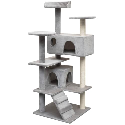 Wenjingqi-170475 Kratzbaum für Katzen, Sisal, 125 cm, Grau Wenjingqi-170475 Kratzbaum für Katzen, Sisal, 125 cm, Grau von Genérico