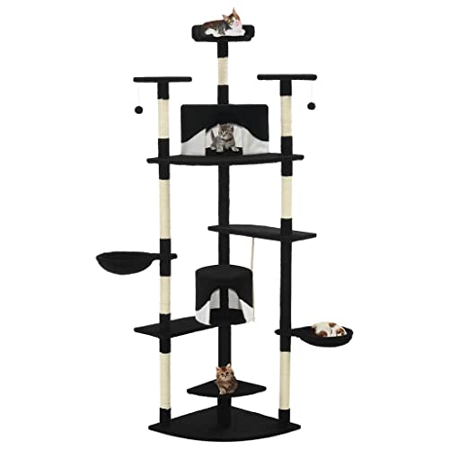 Wenjingqi-170530 Kratzbaum für Katzen, mit Sisalstange, Schwarz, 203 cm Wenjingqi-170530 Kratzbaum für Katzen, mit Sisalstange, Schwarz, 203 cm von Genérico