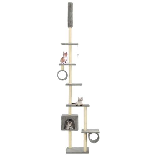 Wenjingqi-170532 Kratzbaum für Katzen, Sisal, 260 cm, Grau Wenjingqi-170532 Kratzbaum für Katzen, Sisal, 260 cm, Grau von Genérico