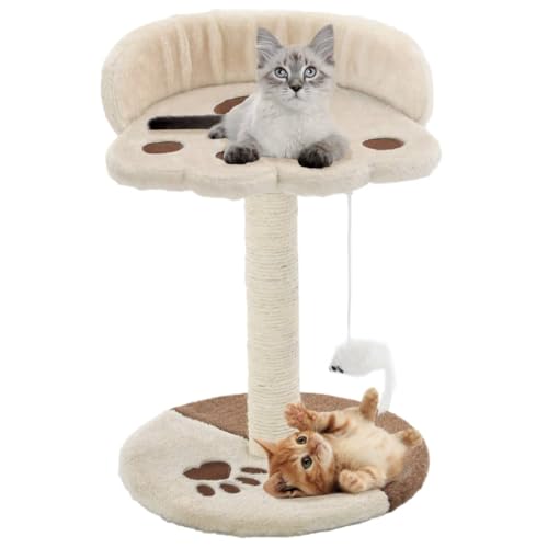 Wenjingqi-170543 Kratzbaum für Katzen, mit Sisalstange, 40 cm, Beige und Braun Wenjingqi-170543 Kratzbaum für Katzen, mit Sisalstange, 40 cm, Beige und Braun von Genérico