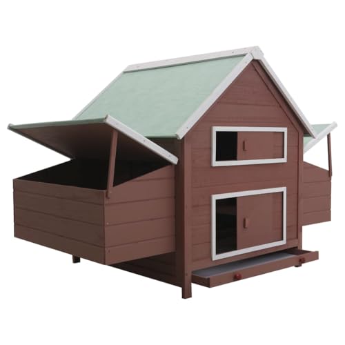 Wenjingqi-170856 Hühnerstall aus Holz, braun, 157 x 97 x 110 cm Wenjingqi-170856 Hühnerstall aus Holz, braun, 157 x 97 x 110 cm von Genérico