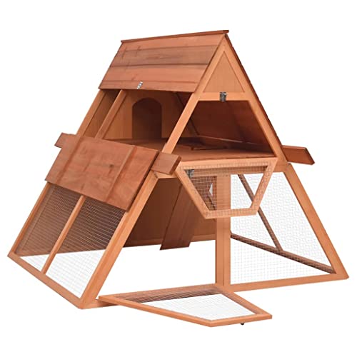 Wenjingqi-171458 Kaninchenstall aus massivem Tannenholz, 152 x 127 x 109,5 cm von Genérico