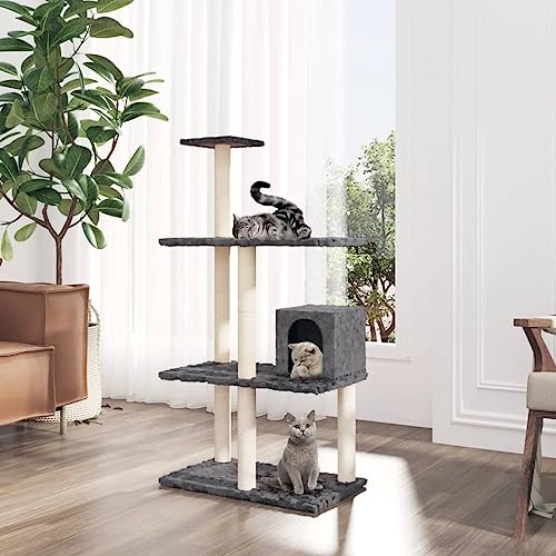 Wenjingqi-171520 Kratzbaum für Katzen, mit Sisalstäben, dunkelgrau, 119 cm Wenjingqi-171520 Kratzbaum für Katzen, mit Sisalstäben, dunkelgrau, 119 cm von Genérico