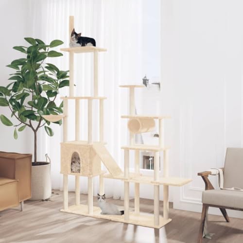 Wenjingqi-171615 Kratzbaum für Katzen, mit Sisalstäben, cremefarben, 279 cm Wenjingqi-171615 Kratzbaum für Katzen, mit Sisalstäben, cremefarben, 279 cm von Genérico