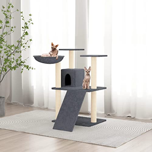 Wenjingqi-171653 Kratzbaum für Katzen, mit Sisalstäben, Dunkelgrau, 83 cm Wenjingqi-171653 Kratzbaum für Katzen, mit Sisalstäben, Dunkelgrau, 83 cm von Genérico