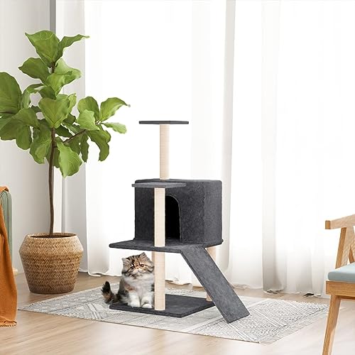 Wenjingqi-171662 Kratzbaum für Katzen, mit Sisalstäben, Dunkelgrau, 82 cm Wenjingqi-171662 Kratzbaum für Katzen, mit Sisalstäben, Dunkelgrau, 82 cm von Genérico