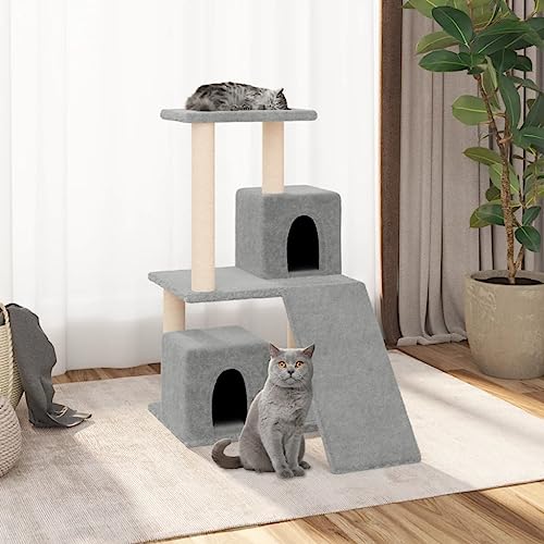 Wenjingqi-171664 Kratzbaum für Katzen, mit Sisalstäben, Hellgrau, 82 cm Wenjingqi-171664 Kratzbaum für Katzen, mit Sisalstäben, Hellgrau, 82 cm von Genérico