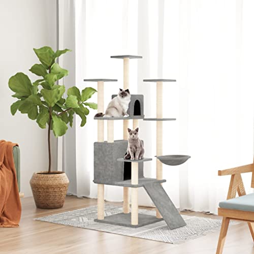 Wenjingqi-171691 Kratzbaum für Katzen, mit Sisalstäben, hellgrau, 154 cm Wenjingqi-171691 Kratzbaum für Katzen, mit Sisalstäben, hellgrau, 154 cm von Genérico
