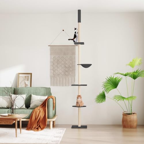 Wenjingqi-171710 Kratzbaum für Katzen, Boden bis Decke, Dunkelgrau, 263,5-289,5 cm Wenjingqi-171710 Kratzbaum für Katzen, Boden bis Decke, Dunkelgrau, 263,5-289,5 cm von Genérico