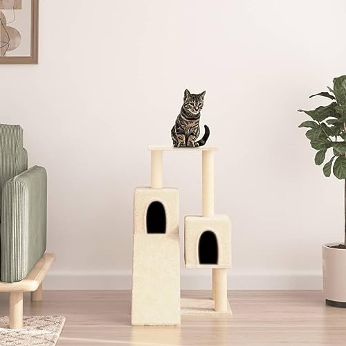Wenjingqi-171777 Kratzbaum für Katzen, mit Sisalstäben, cremefarben, 82 cm Wenjingqi-171777 Kratzbaum für Katzen, mit Sisalstäben, cremefarben, 82 cm von Genérico