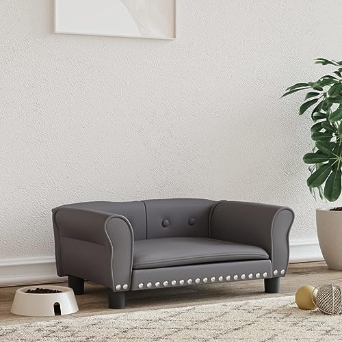 Wenjingqi-171834 Hundebett aus Kunstleder, Grau, 70 x 45 x 30 cm Wenjingqi-171834 Hundebett aus Kunstleder, Grau, 70 x 45 x 30 cm von Genérico