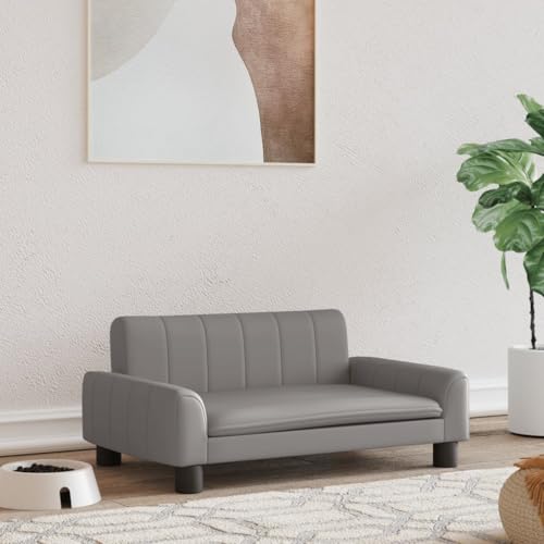 Wenjingqi-171866 Hundebett aus Kunstleder, Grau, 70 x 45 x 30 cm Wenjingqi-171866 Hundebett aus Kunstleder, Grau, 70 x 45 x 30 cm von Genérico