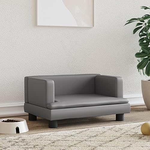 Wenjingqi-171916 Hundebett aus Kunstleder, Grau, 60 x 40 x 30 cm Wenjingqi-171916 Hundebett aus Kunstleder, Grau, 60 x 40 x 30 cm von Genérico