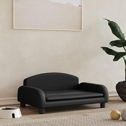 Wenjingqi-171965 Hundebett aus Kunstleder, Schwarz, 70 x 45 x 30 cm Wenjingqi-171965 Hundebett aus Kunstleder, Schwarz, 70 x 45 x 30 cm von Genérico