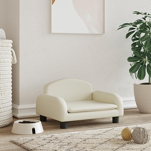 Wenjingqi-171977 Hundebett aus Kunstleder, cremefarben, 50 x 40 x 30 cm Wenjingqi-171977 Hundebett aus Kunstleder, cremefarben, 50 x 40 x 30 cm von Genérico