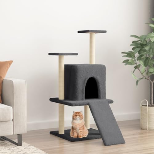 Wenjingqi-172039 Kratzbaum für Katzen mit Sisalstäben, dunkelgrau, 110 cm Wenjingqi-172039 Kratzbaum für Katzen mit Sisalstäben, dunkelgrau, 110 cm von Genérico