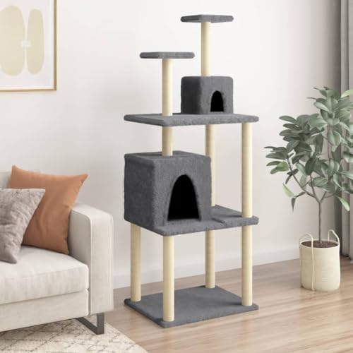 Wenjingqi-172069 Kratzbaum für Katzen mit Sisalstäben, dunkelgrau, 167 cm Wenjingqi-172069 Kratzbaum für Katzen mit Sisalstäben, dunkelgrau, 167 cm von Genérico
