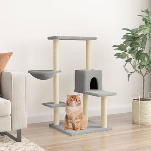 Wenjingqi-172074 Kratzbaum für Katzen mit Sisalstämmen, hellgrau, 95 cm Wenjingqi-172074 Kratzbaum für Katzen mit Sisalstämmen, hellgrau, 95 cm von Genérico